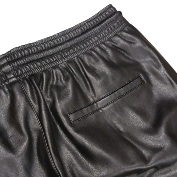 Mango Leather-Effect Drawstring Trouser - Picture 5 of 7